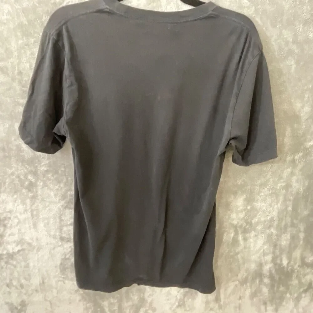 True Religion T-Shirt Mens Small Logo Tee Crew Buddha Graphic black on black.